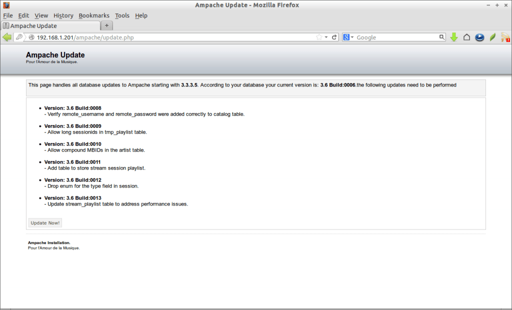 Ampache Update - Mozilla Firefox_010