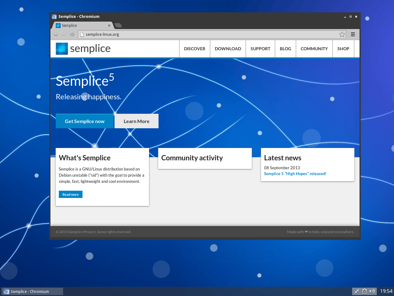 爱的初体验 —— Semplice Linux 5