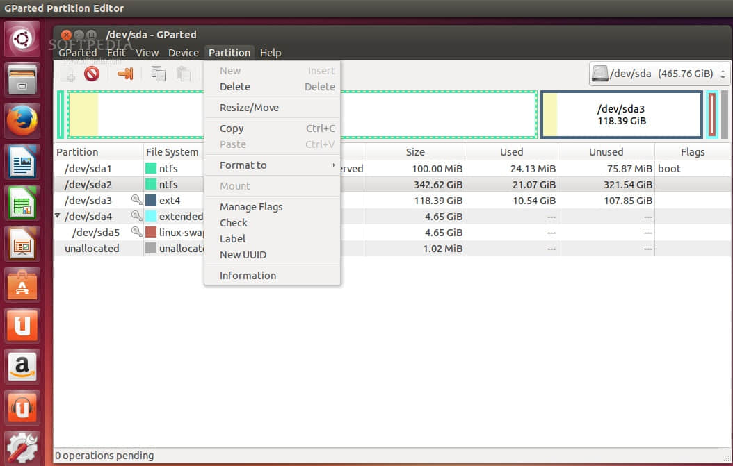 小评磁盘分区软件GParted 0.16.2