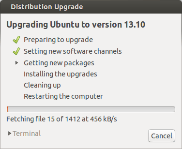 如何从Ubuntu13.04 升级到Ubuntu13.10 Saucy Salamander