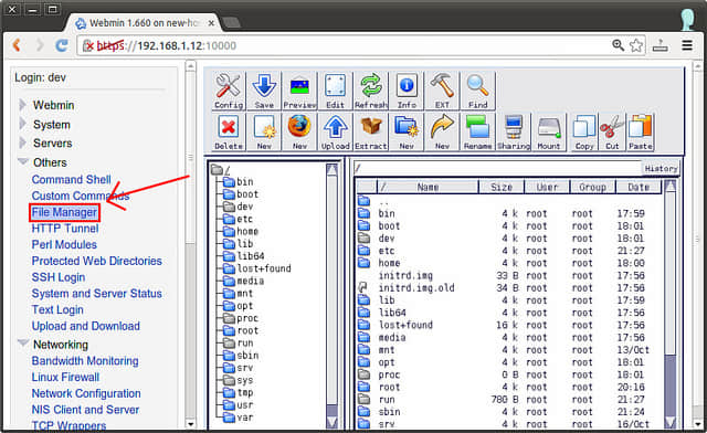 如何使用图形界面Webmin管理linux服务器