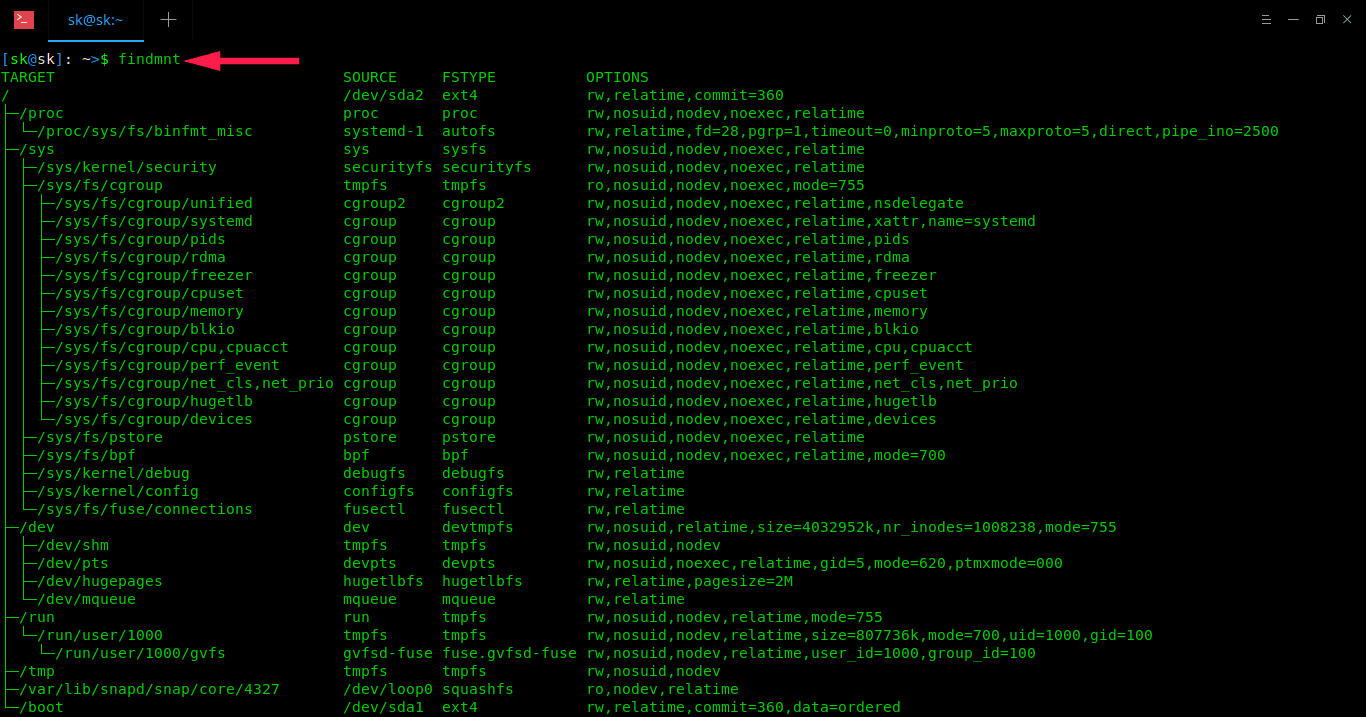 如何在 Linux 中查看已挂载的文件系统类型