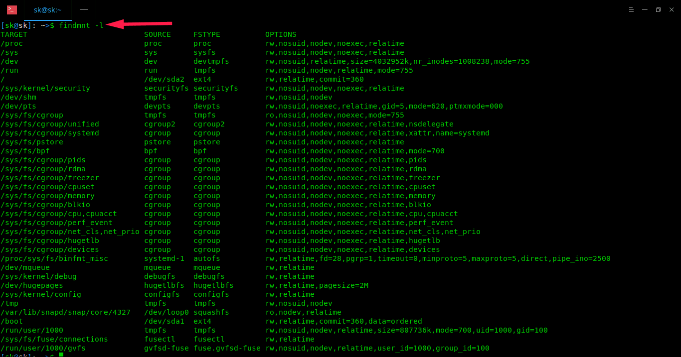 如何在 Linux 中查看已挂载的文件系统类型