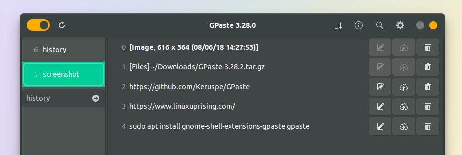 GPaste：Gnome Shell 中优秀的剪贴板管理器