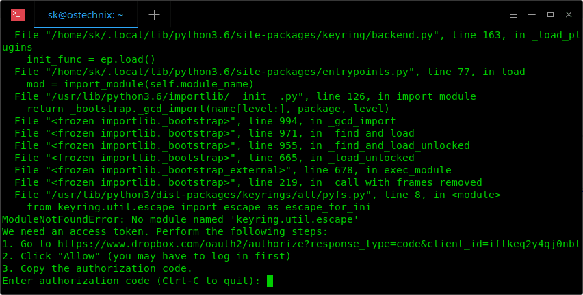 dbxfs：在 Linux 中本地挂载 Dropbox 文件夹