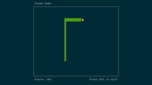 在 Linux 终端中玩贪吃蛇
