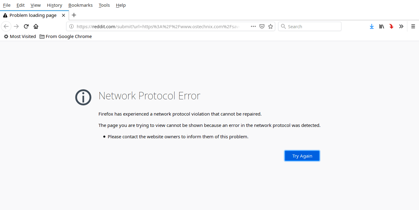 如何修复 Mozilla Firefox 中出现的 “Network Protocol Error”