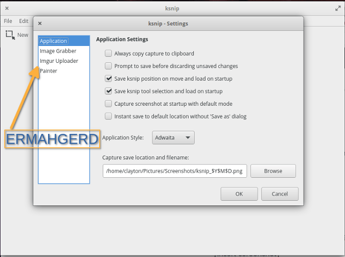 Ksnip configuration options