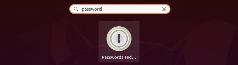Password And Keys App in Ubuntu