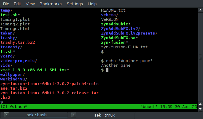 tmux terminal