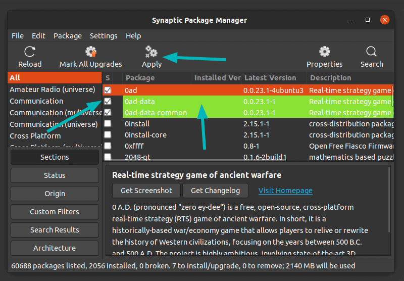 在 Ubuntu 中使用轻量的 Apt 软件包管理器 Synaptic