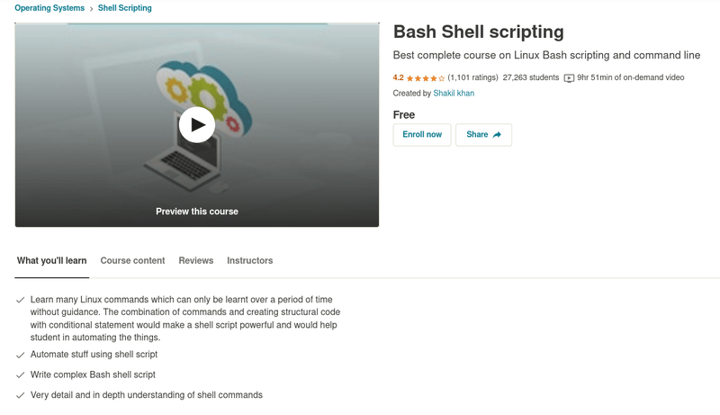学习 Shell 脚本编程的免费资源