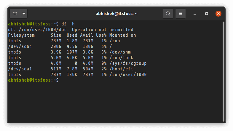 如何在 Linux 上检查可用的磁盘空间