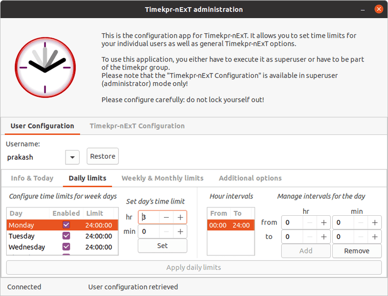 有孩子吗？使用 Timekpr-nExt 限制 Linux 中每个账户的电脑使用