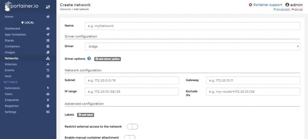 Conatiner-Network-Portainer