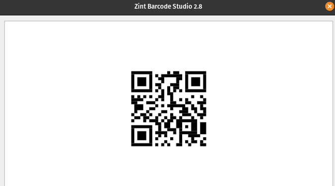 Generating QR code with Zint