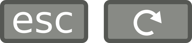 ESC and refresh buttons
