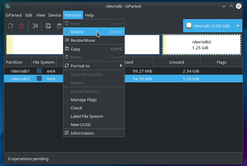 如何在 Linux 中删除分区