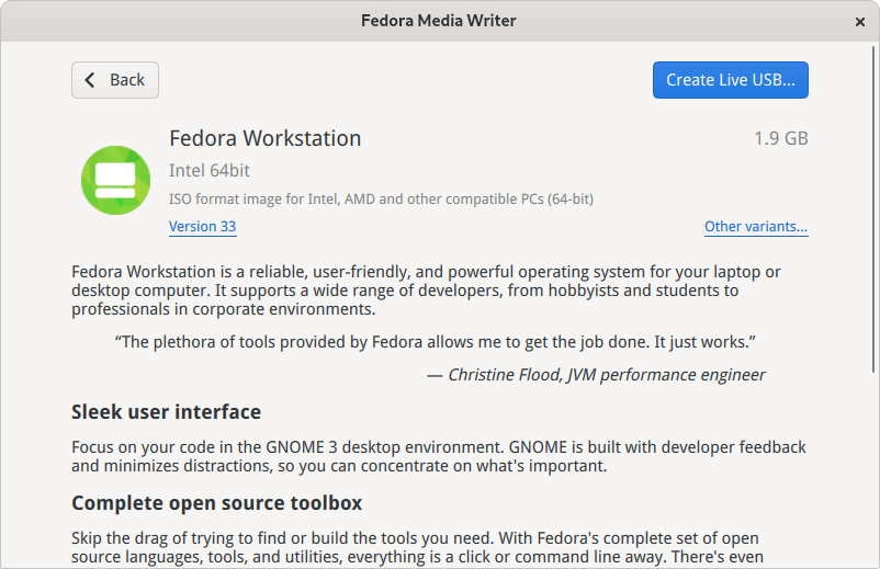 Fedora Workstation 34 中的新变化