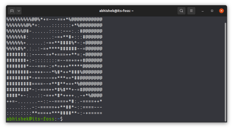 在 Linux 终端将图像转换成 ASCII 艺术