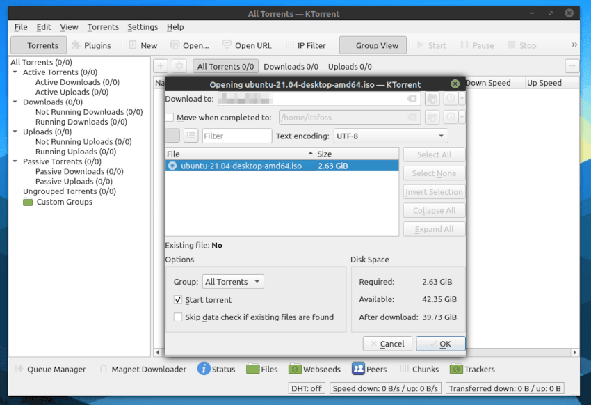 KTorrent：KDE 上的一个非常有用的 BitTorrent 应用