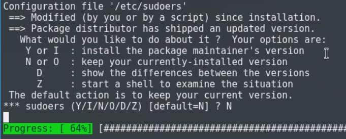 sudoers file