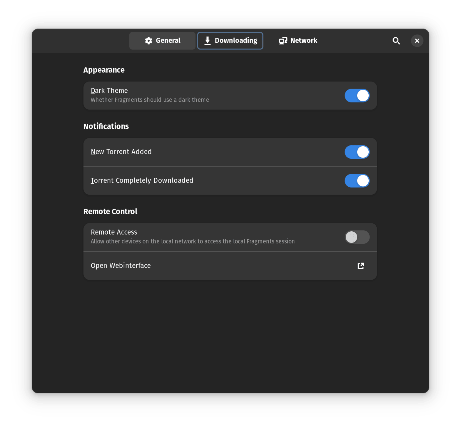 Linux BitTorrent 客户端 Fragments 2.0 全新发布