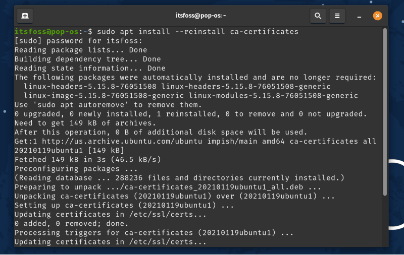 在 Linux 中解决 “Unacceptable TLS certificate” 的问题