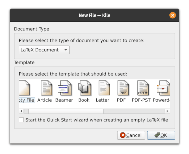 Kile：来自 KDE 的交互式跨平台 LaTeX 编辑器