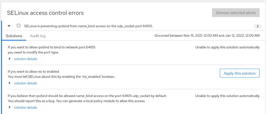 SELinux logs