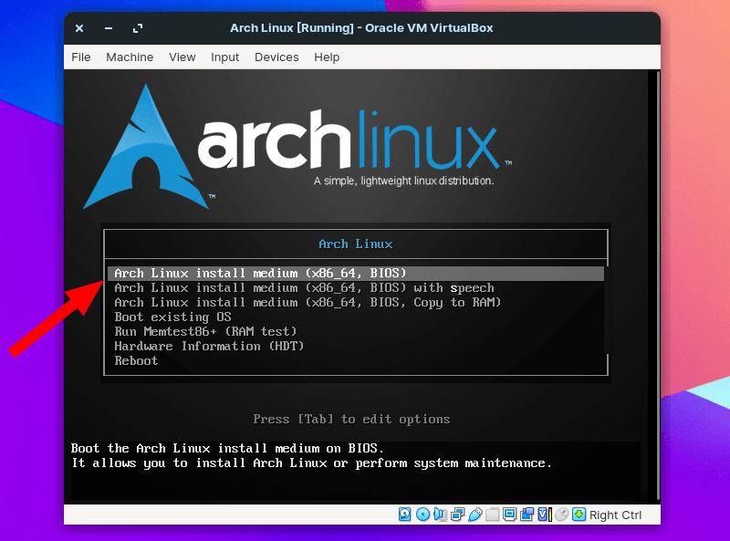 在 VirtualBox 安装 Arch Linux 的新手操作指南