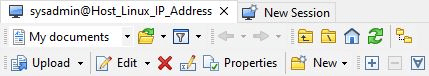 Image of a WinSCP window showing where IP adress is located.