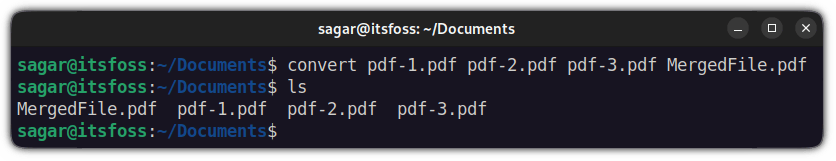 merge pdf files using imagemagick in linux terminal