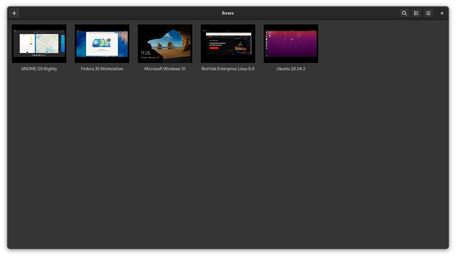 GNOME Boxes