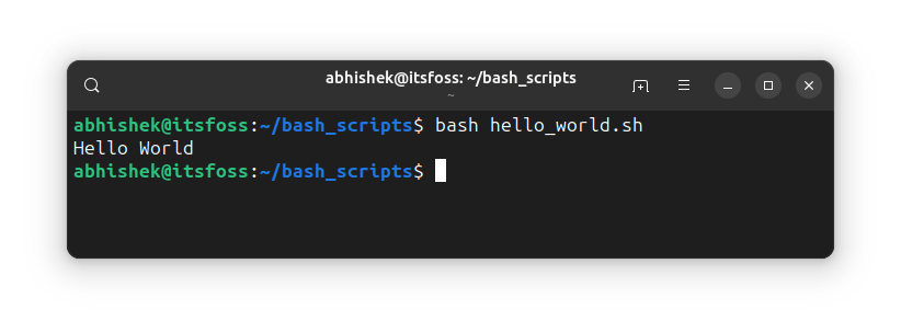 Run first shell script