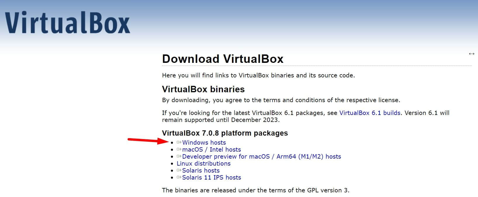 在 Windows 上安装 VirtualBox