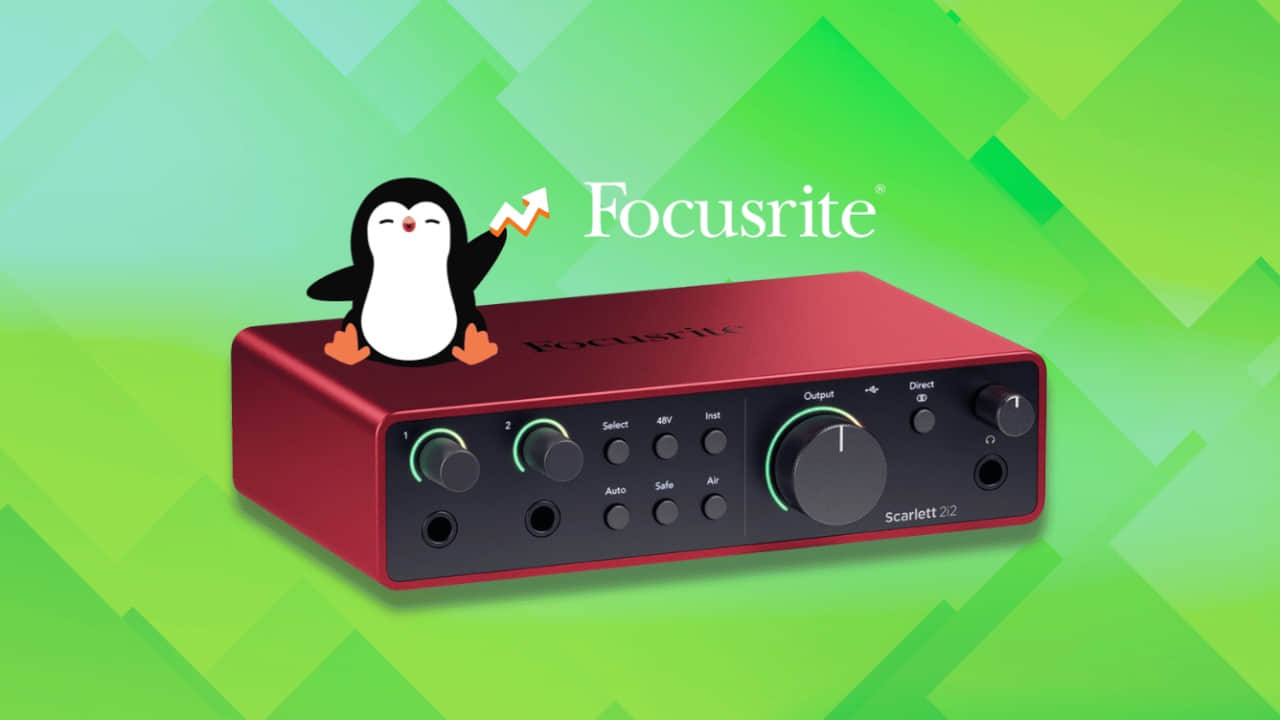 Focusrite 帮助 Linux 开发人员提供驱动程序支持