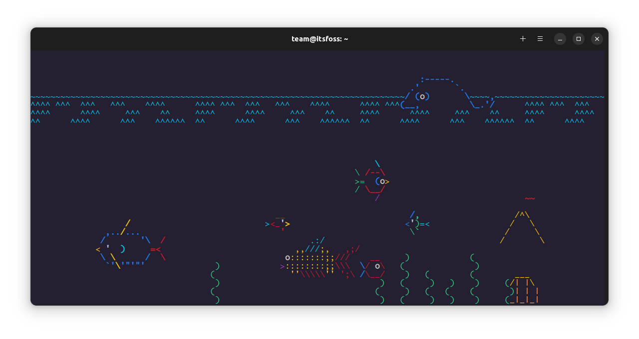 在 Linux 终端利用 Asciiquarium 打造海底世界
