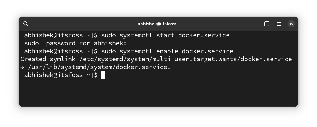 在 Arch Linux 上安装 Docker