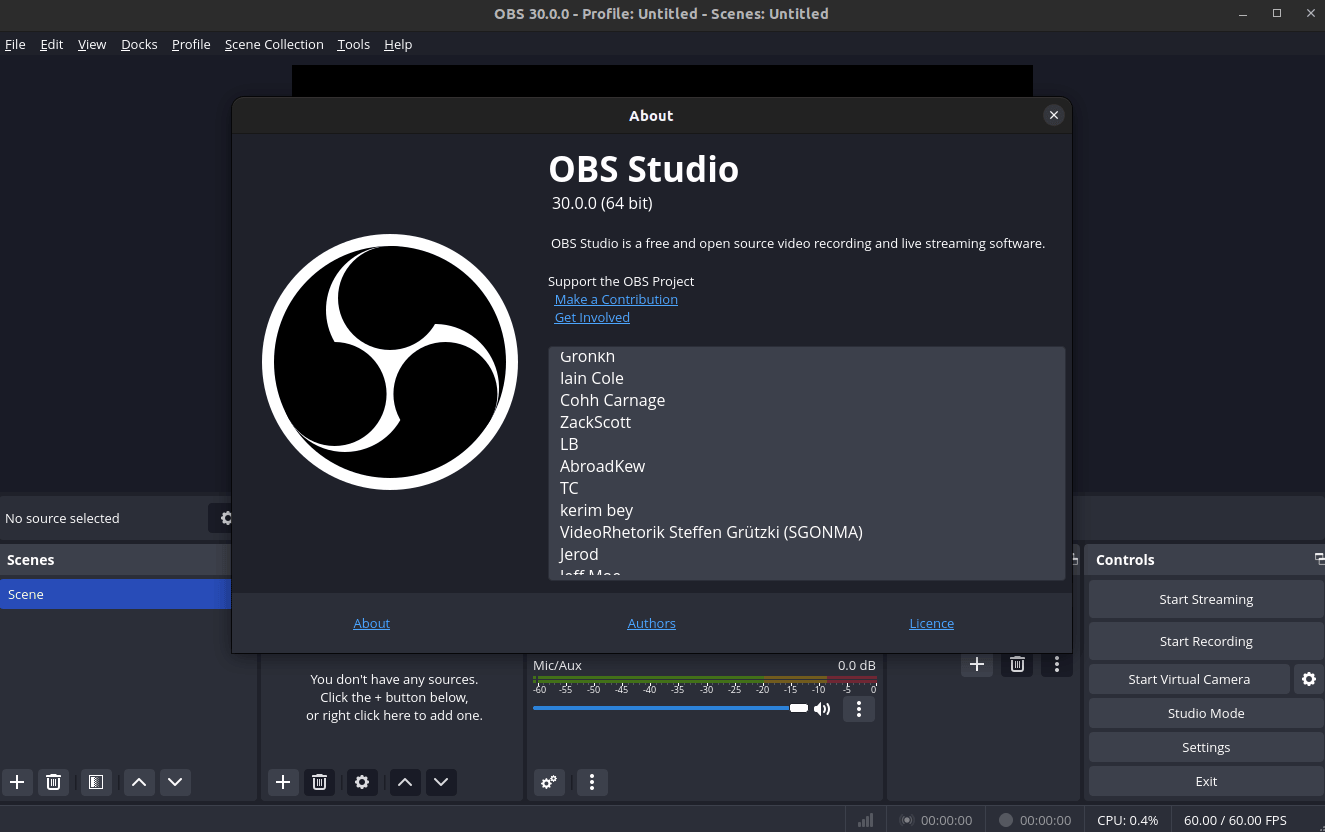 OBS Studio 30.0 发布，增加 AV1 支持